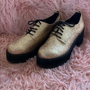 Gold Sparkly Platforms